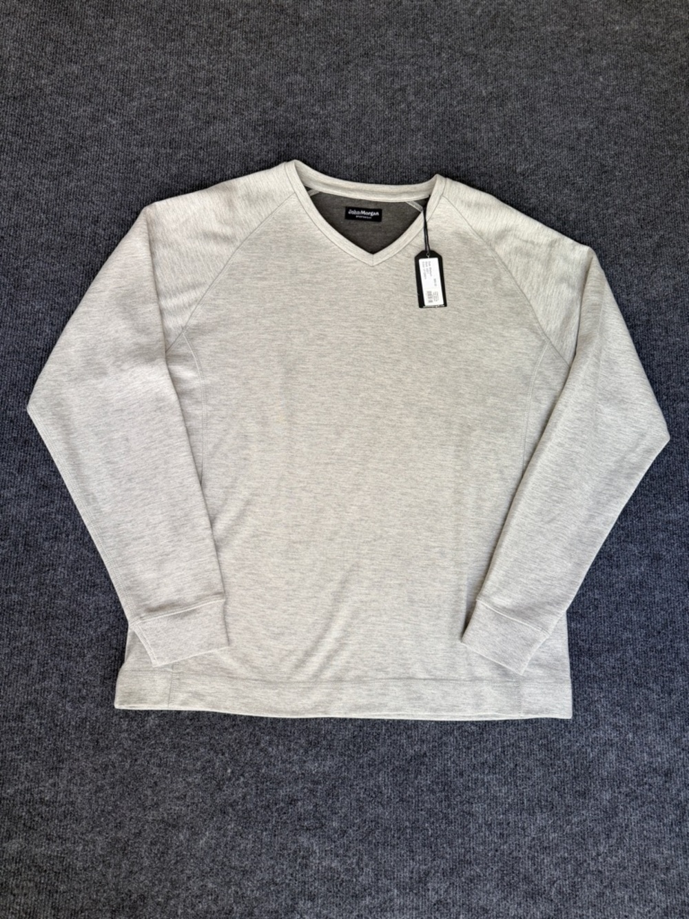 John Morgan Sportswear V-Neck Sweatshirt – NWT – Men’s M– Grey Golf